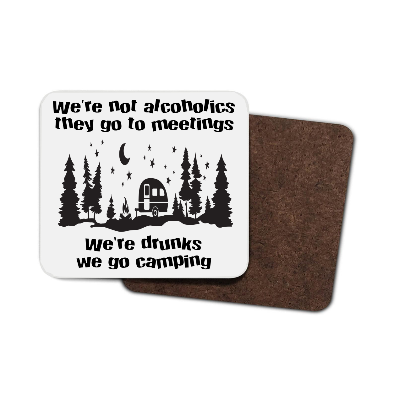 Caravan Hardboard Coaster, Caravan Drinks Mat, Caravan Coaster